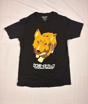 Cowboy Bebop Ein the Corgi Anime Graphic T-Shirt Men's Medium